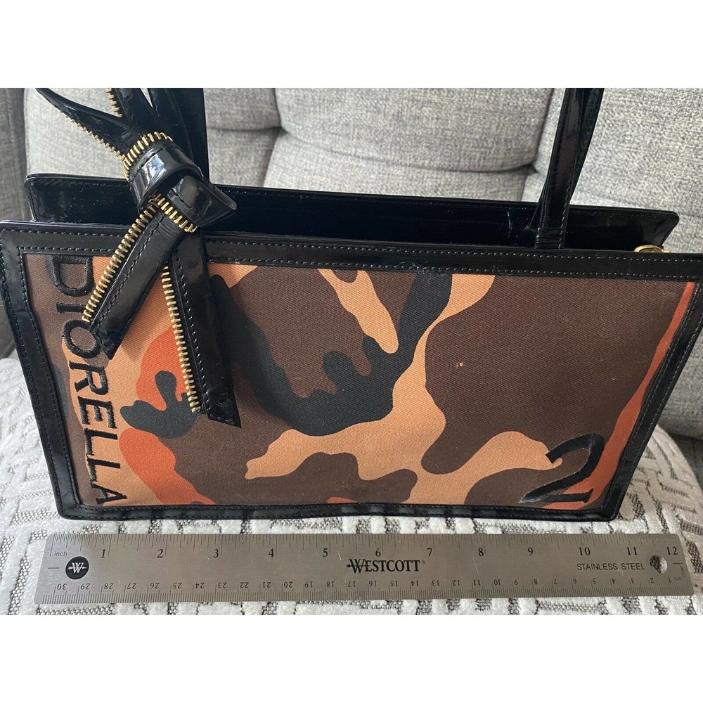 Authentic Vintage Christian Dior Camouflage Canvas Diorella Baguette Hangbag - Picture 11 of 12